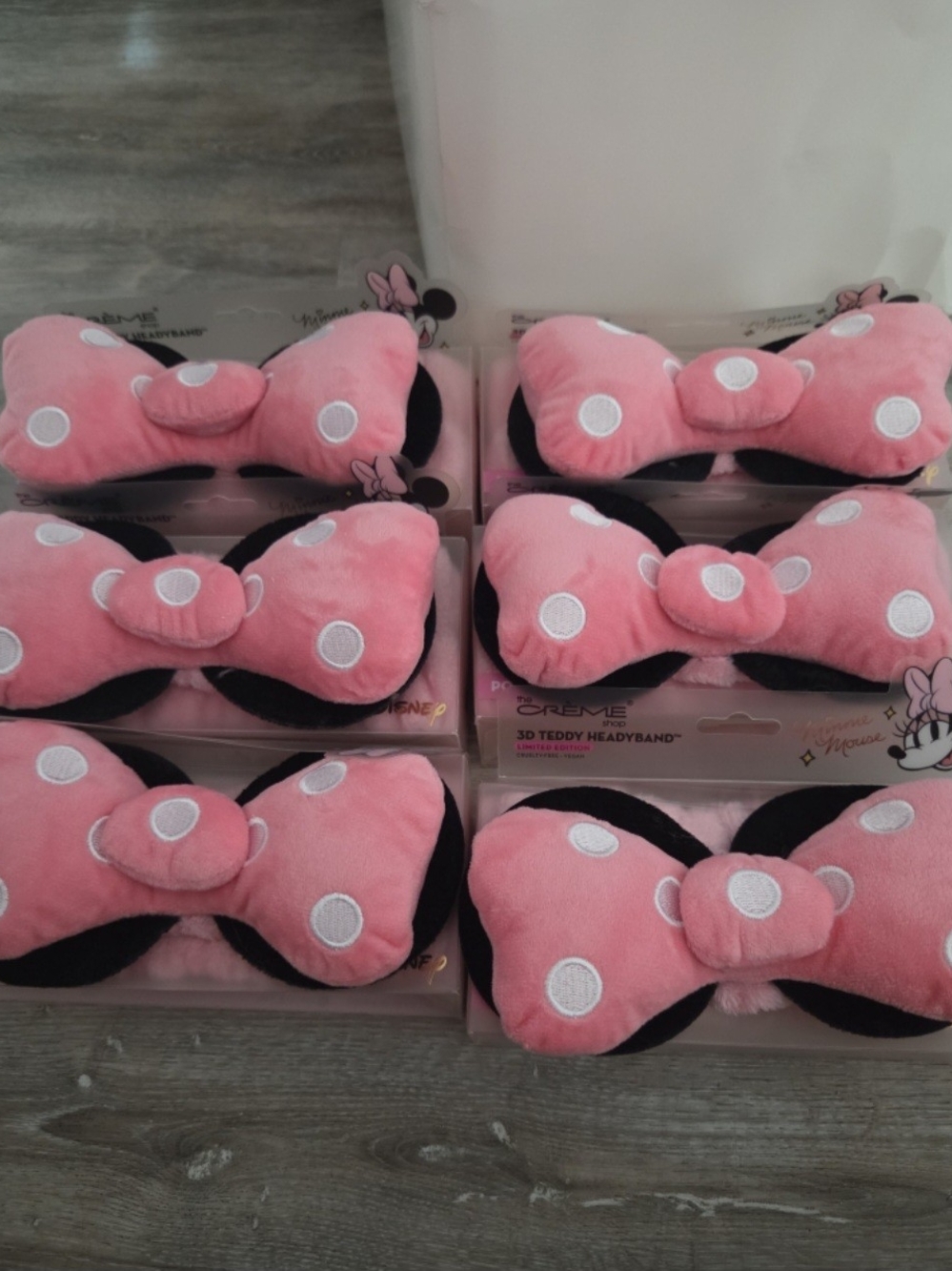 Disney Pink Polka Bow Plush Headband